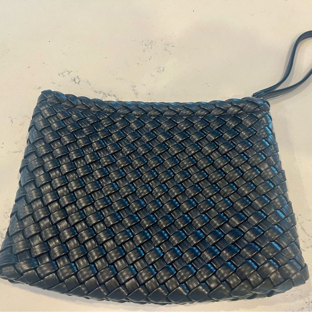Woven Black Clutch Bag